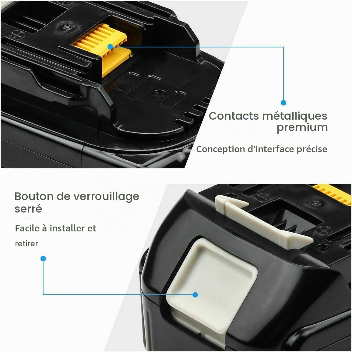 2 pièces BL1850B 18V 5Ah Batterie avec Chargeur DC18RC pour Makita 18V Batterie LXT Lithium-ION BL1860B BL1850 BL1840 BL1830, Compatible avec Radio DMR115 Makita Visseuse 18v