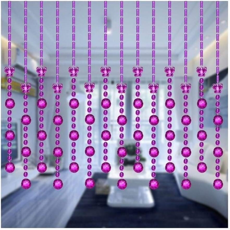 Rideaux de perles pour salon et décoration d'été en plastique