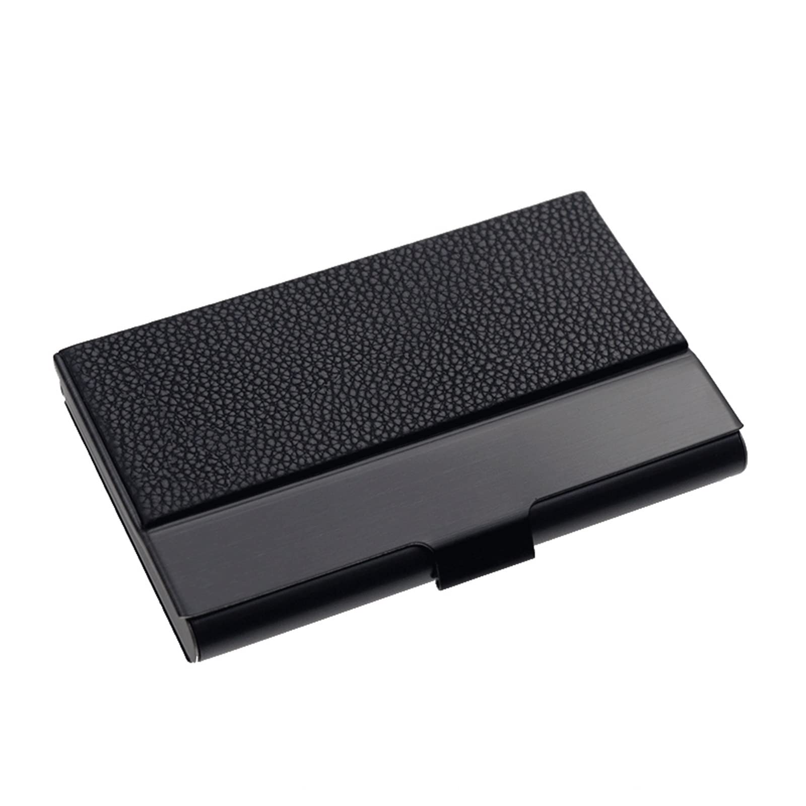 Porte-cartes de visite business minimaliste et élégant en métal brossé