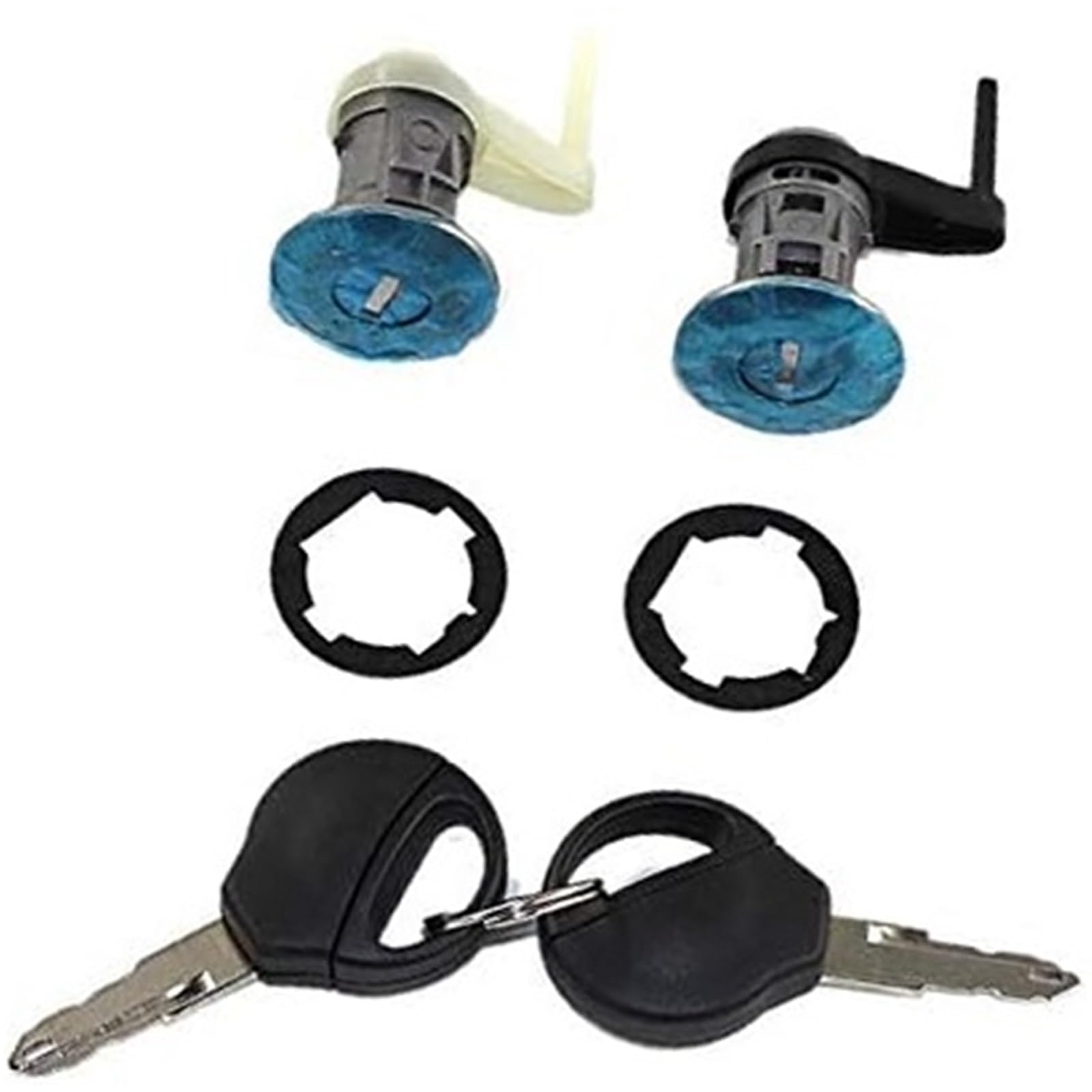 Szwaldaper One Color Auto Door Lock Latch Front Door Lock Barrel Cylinder Left Right Set 2 Keys, For Peugeot 206 1998-2010 9170N8