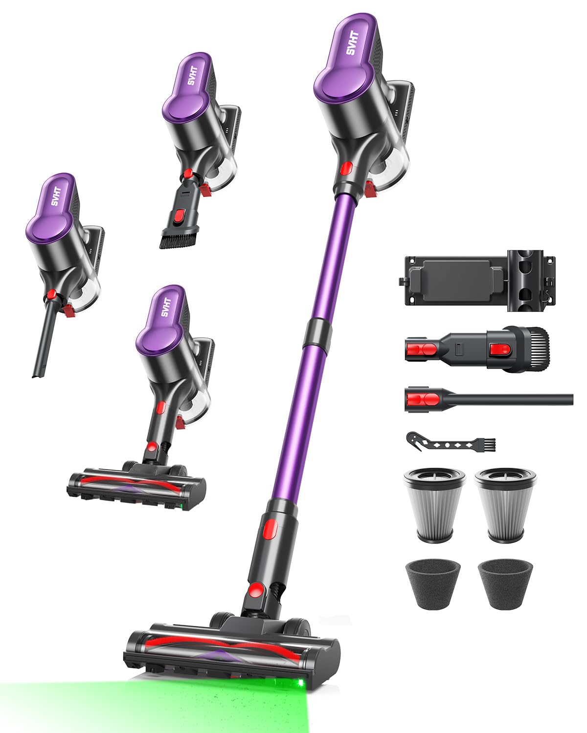 Cordless Vacuum Cleaners for Home — 500W 45KPA 50 Mins Stick Vacuum Cordless
