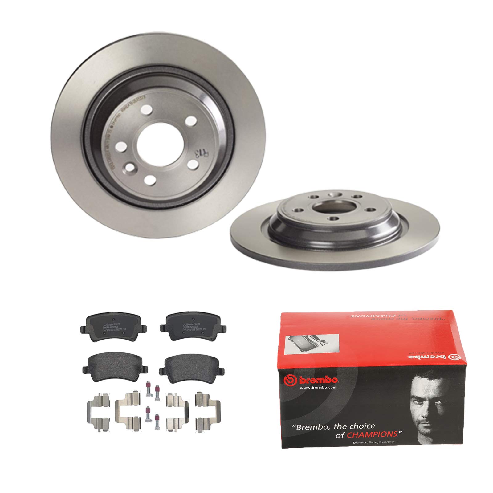 2 Bremsscheiben Voll 302 mm + Bremsbeläge Hinten von Brembo Voll (1420-55163) Bremsensatz Bremsanlage Bremsen-Kit,Bremsenset, Bremsscheiben, Bremsbeläge, Bremsen-Set, Beläge, Bremsbelag,