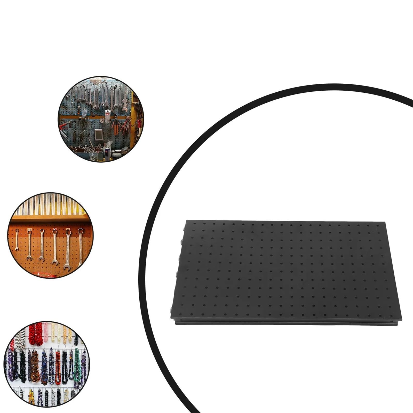 Genérico Tablero perforado metal resistente organizador herramientas garaje | La gran superficie del panel ofrece un amplio espacio for colgar una variedad de equipos portátiles de taller.