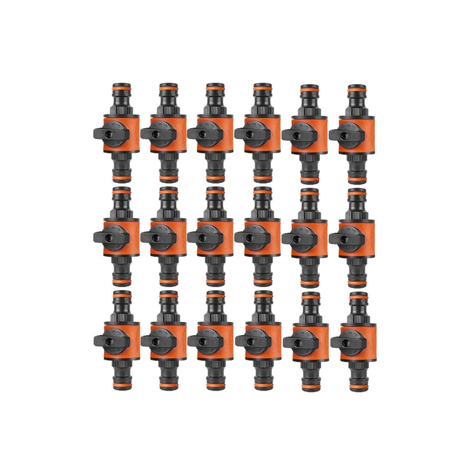 BNGDFDGH 1-30Pcs Garden Hose Tap Shut Off Valve Fitting Connector Pipe Coupler Stop for Faucets Spray Guns Watering System(18Pcs)