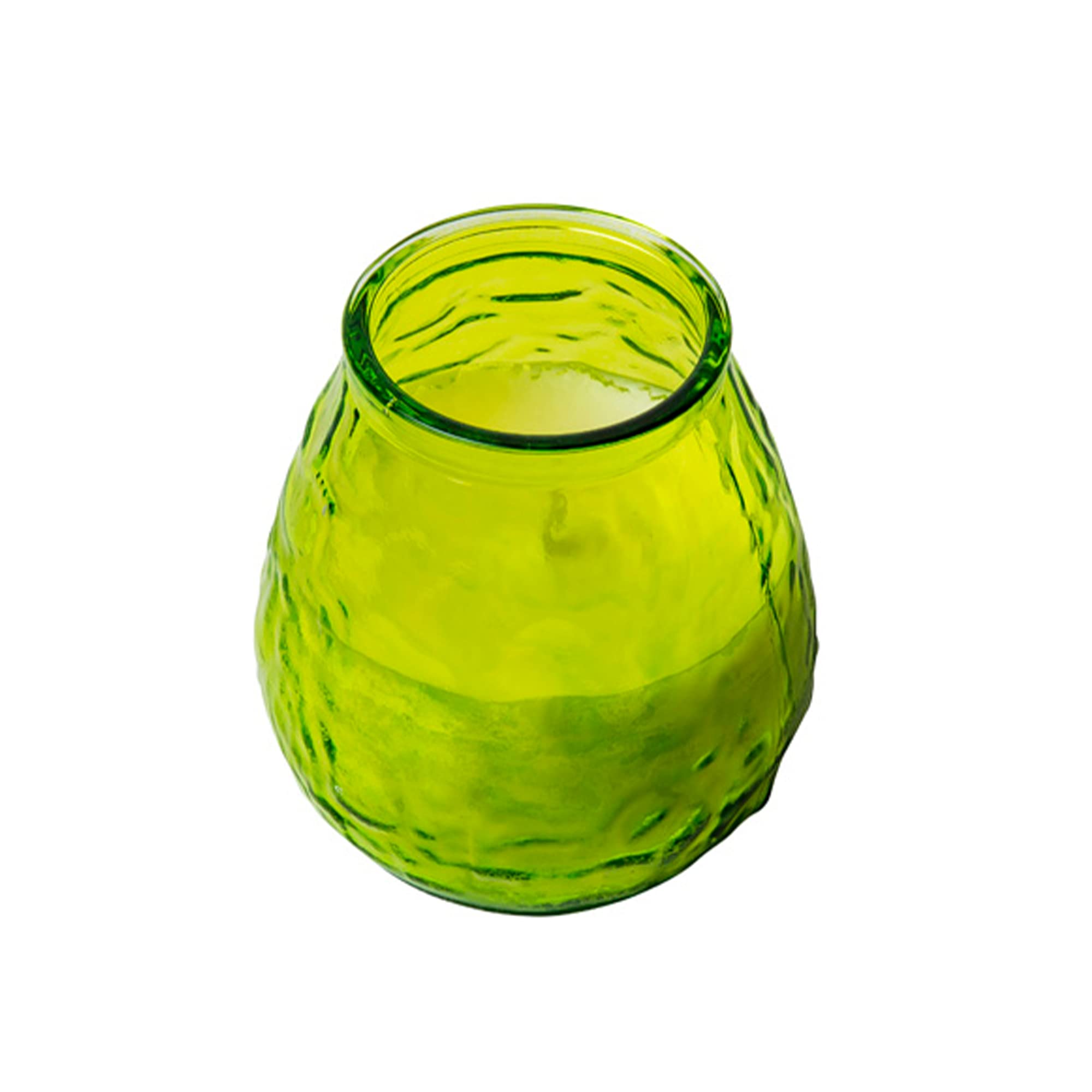 We Can Source It Ltd – 24 x Low Boy Glass Jar Candles with 70 Hour Burn Time – Lime Green Wax Jars for Home, Garden, Restaurant & Commercial Use – Lead-Free Cotton Wick