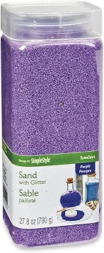 FloraCraft Sand with Glitter 27.8 Ounce Purple