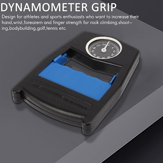 Hand Dynamometer Grip Power Strength Meter 130Kg/286Lbs Capacity Force Gauge Hand Grip Tester