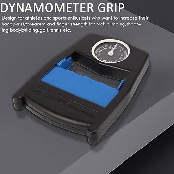 Hand Dynamometer Grip Power Strength Meter 130Kg/286Lbs Capacity Force Gauge Hand Grip Tester