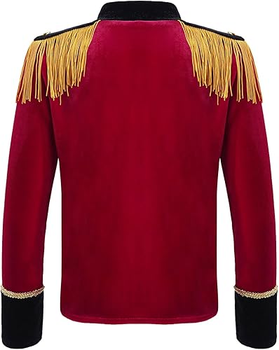 Miniatura 2 de ACSUSS Disfraz de tambor para niños y niños, con borlas, trenza dorada, banda de marcha, uniforme de guardia de honor