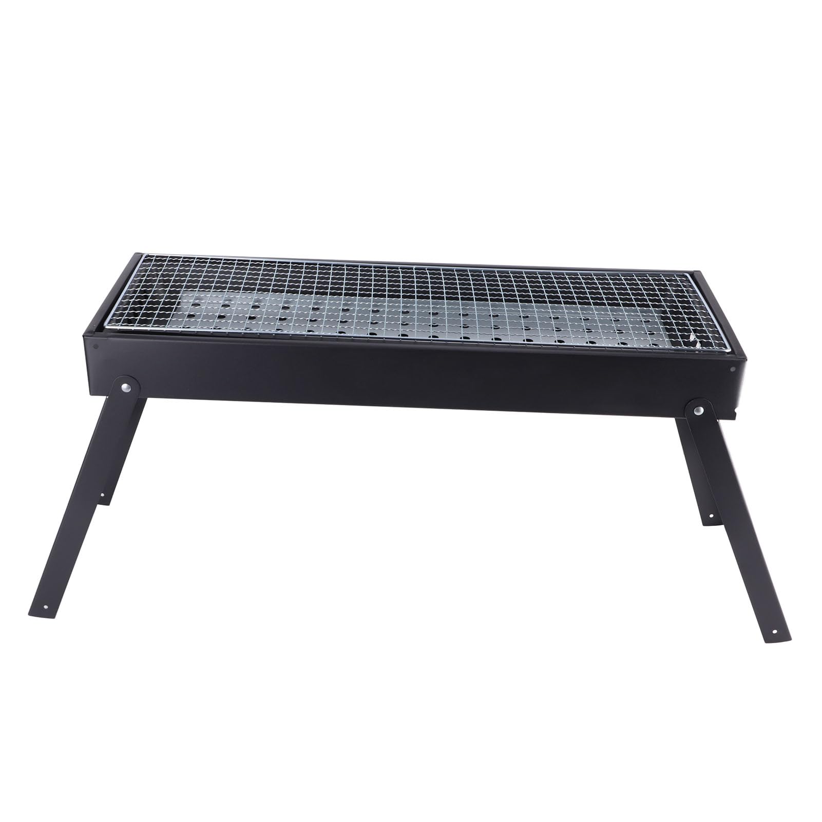 Grill Przenośny grill węglowy Składany Lekki o dużej pojemności Konstrukcja z wieloma otworami wentylacyjnymi Odporny na ciepło na zewnątrz Kemping Piknik Żelazko Stal nierdzewna