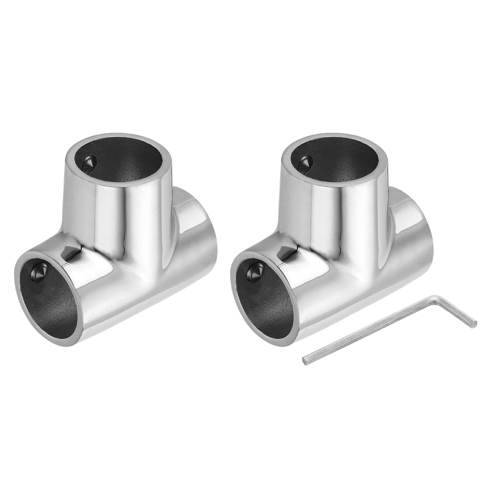 Raccord main courante bateau inox 316 connecteur tuyau 3 voies uxcell pour tube extérieur 22mm