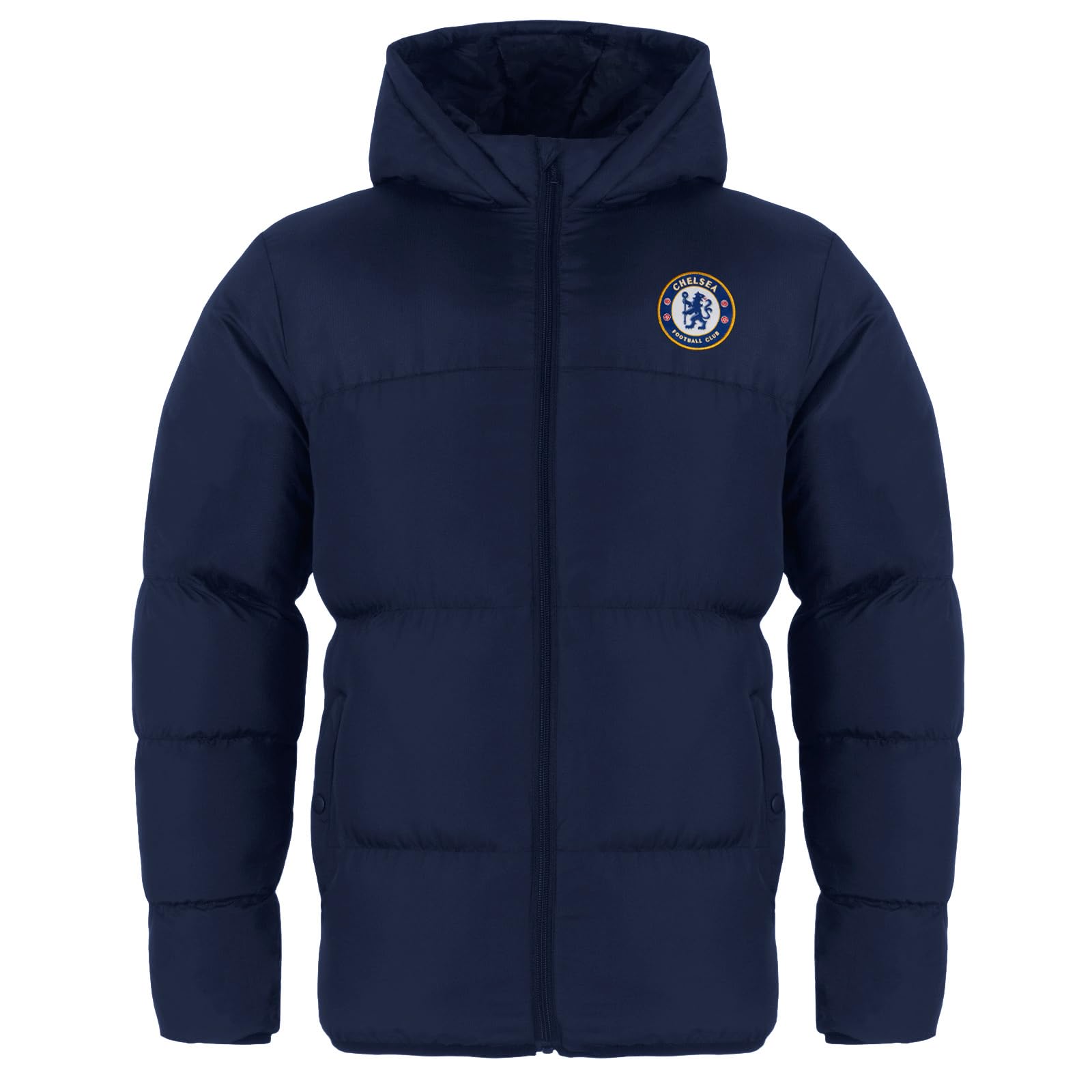 Chelsea FC Boys Hooded Quilted Jacket Navy Size 12-13 Years