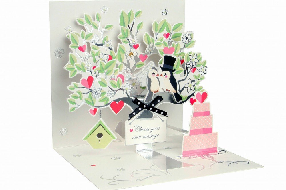 POP UP Greeting Card Wedding Tree