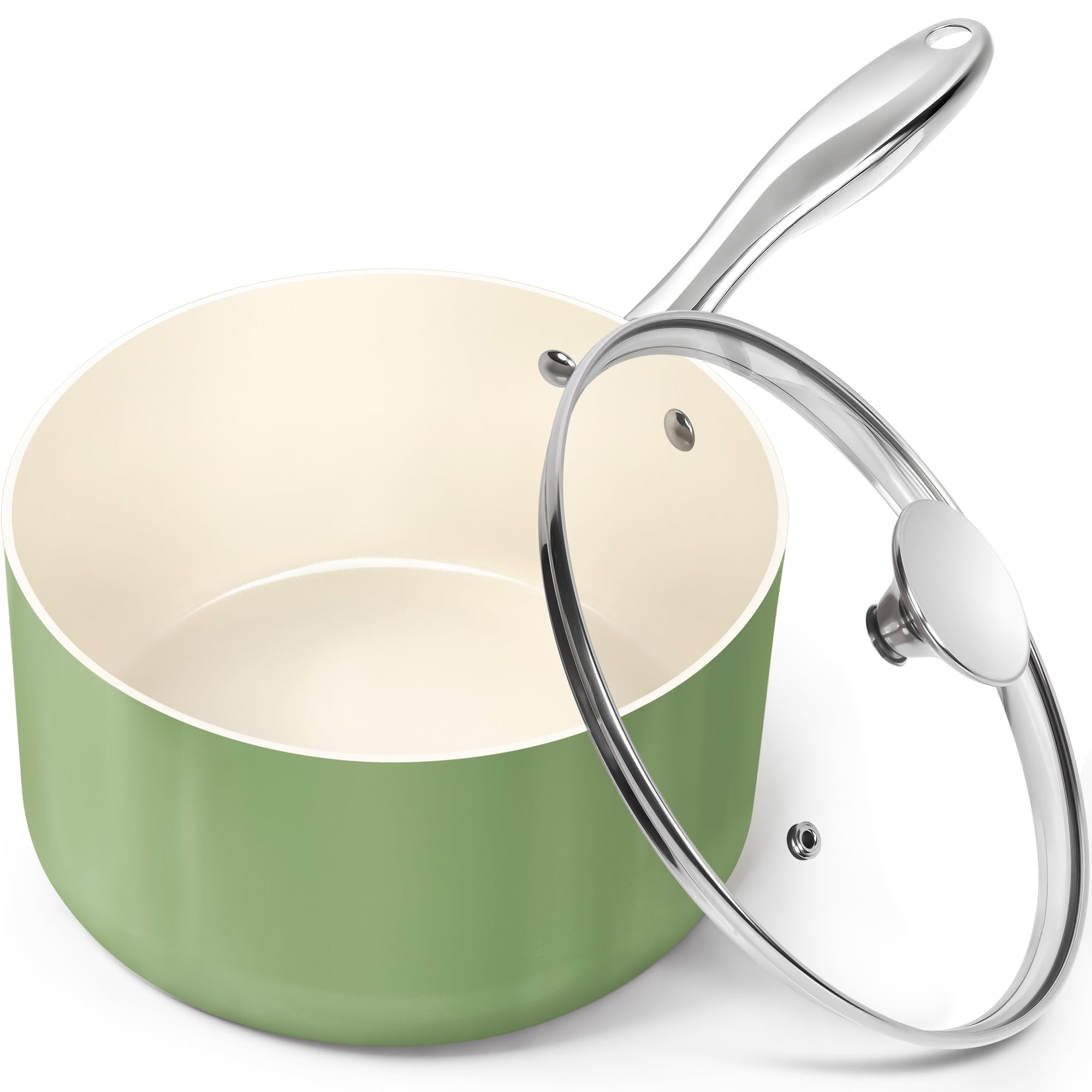 MICHELANGELO 3 Quart Saucepan with Lid