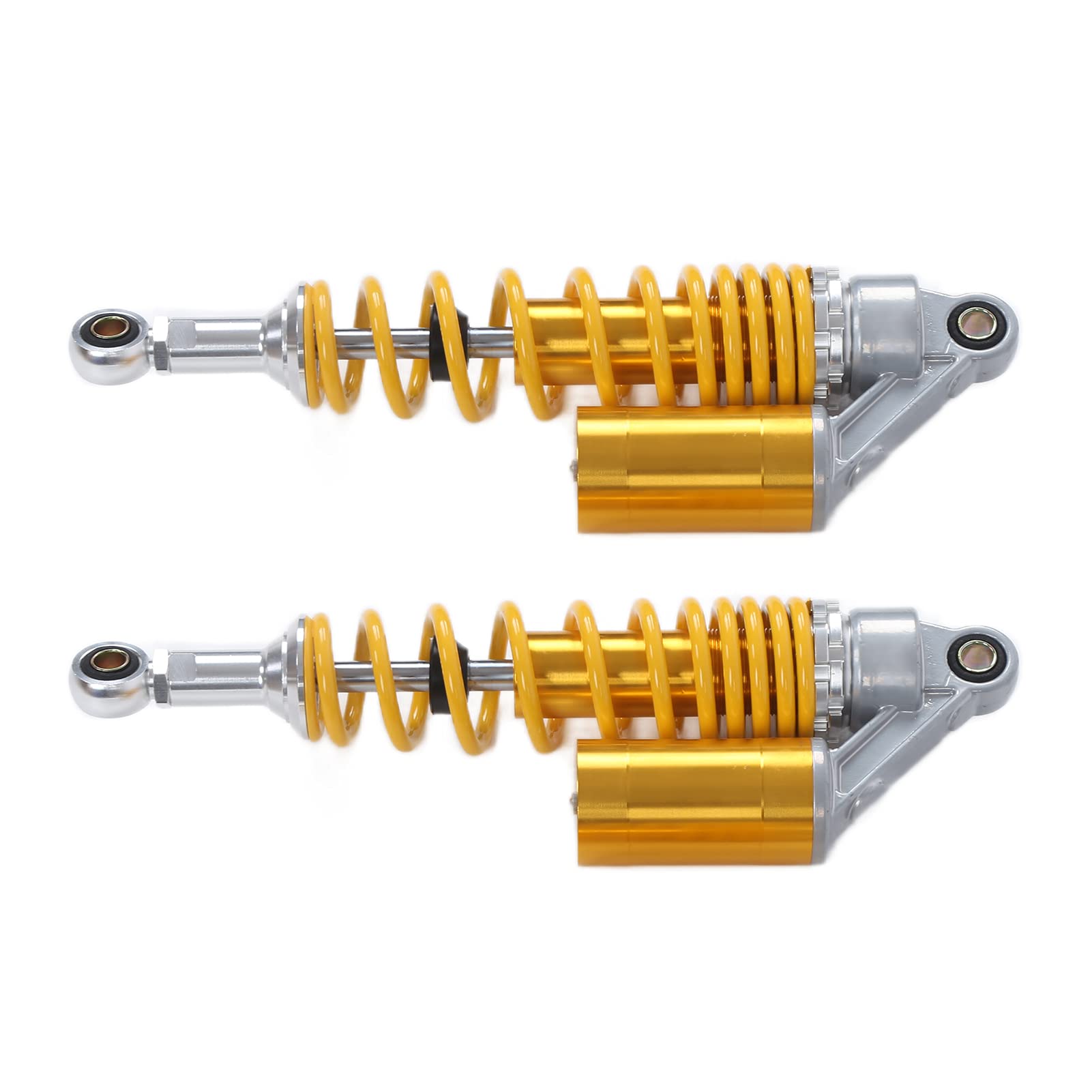 BRRNOO Amortyzatory Motocyklowe, Uniwersalne Tylne Amortyzatory Amortyzator Motocyklowy Para Uniwersalna 340 Mm Amortyzator Motocyklowy Sprężyna Tylnego Zawieszenia dla ATV SUV (YELLOW)