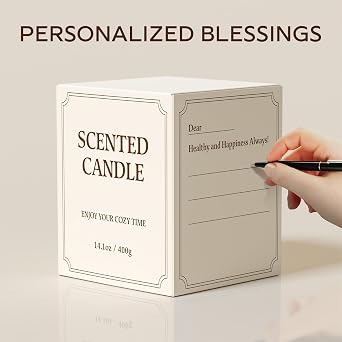 CHILLFLAME Vanilla Candle, 400g Scented Candles Gifts for Women, 2 Wicks Blended Scents Candles for Home, Birthday Gifts for Women (Vanilla+Lily+Jasmine)