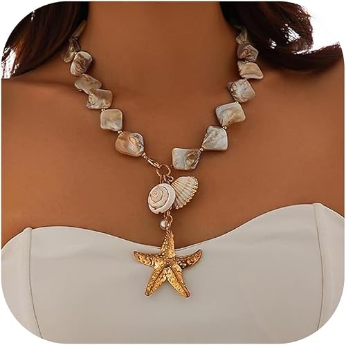 Your Always Charm Beach Jewelry for Women Shell Necklace Gol