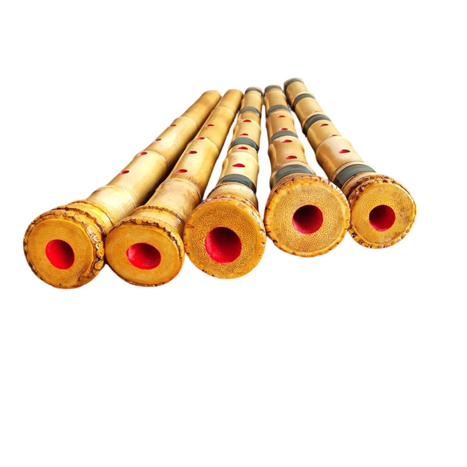 Flûte Professionnelle En Bambou Shakuhachi À Cinq Trous Pour Débutants Sept Avec Incrustation De Corne Bœuf(E tube 7 holes (1 foot 6 inches))