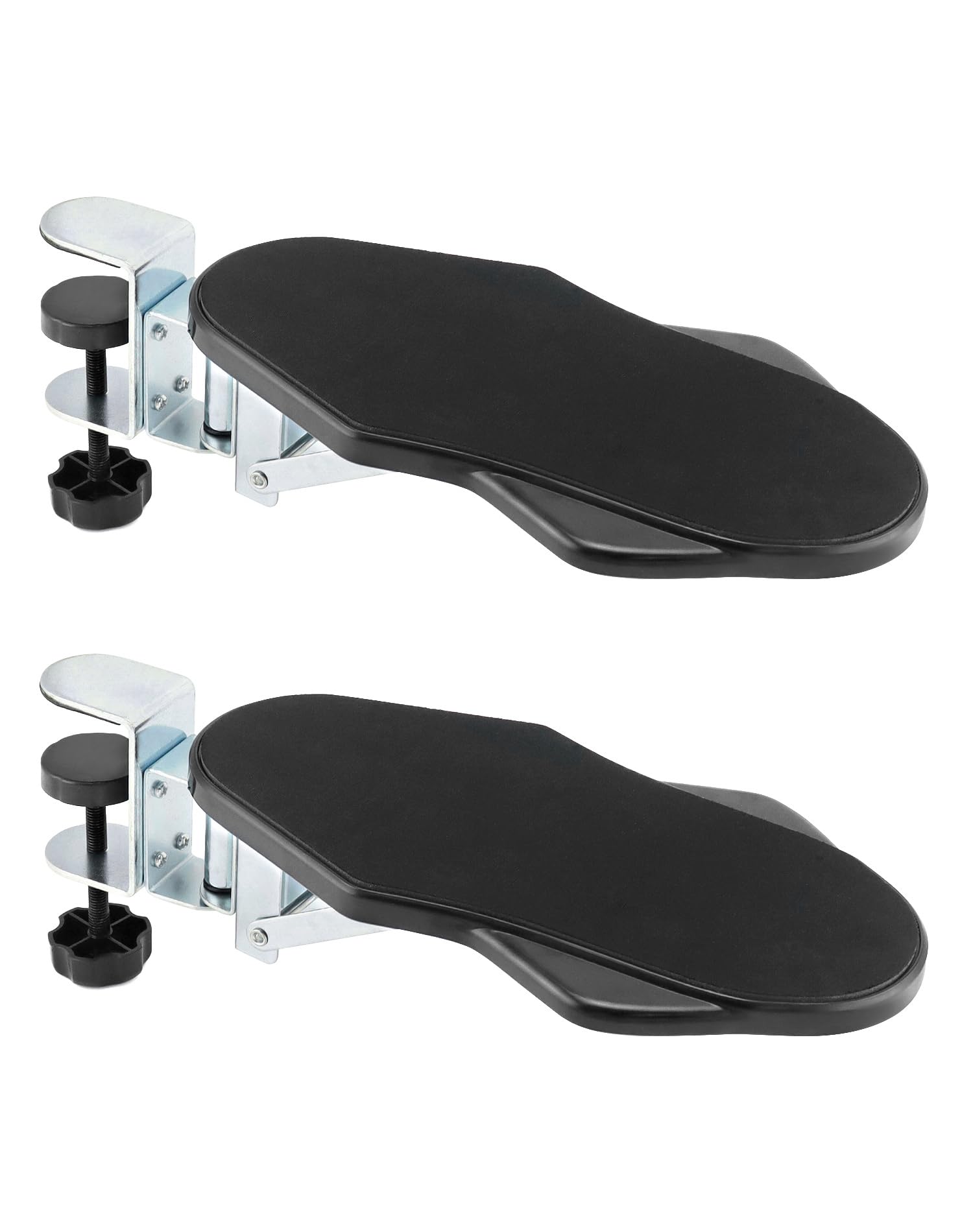 Set di 2 Poggiabraccio Ergonomico da Scrivania, Prolunga Scrivania per Supporto Bracciolo e Gomito, Rotazione 180° Pieghevole 90°