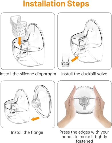 Miniatura 6 de Mumgaroo Accesorios de extractor de leche manos libres, inserto de brida de 1.063 in para extractor de leche portátil, también compatible con