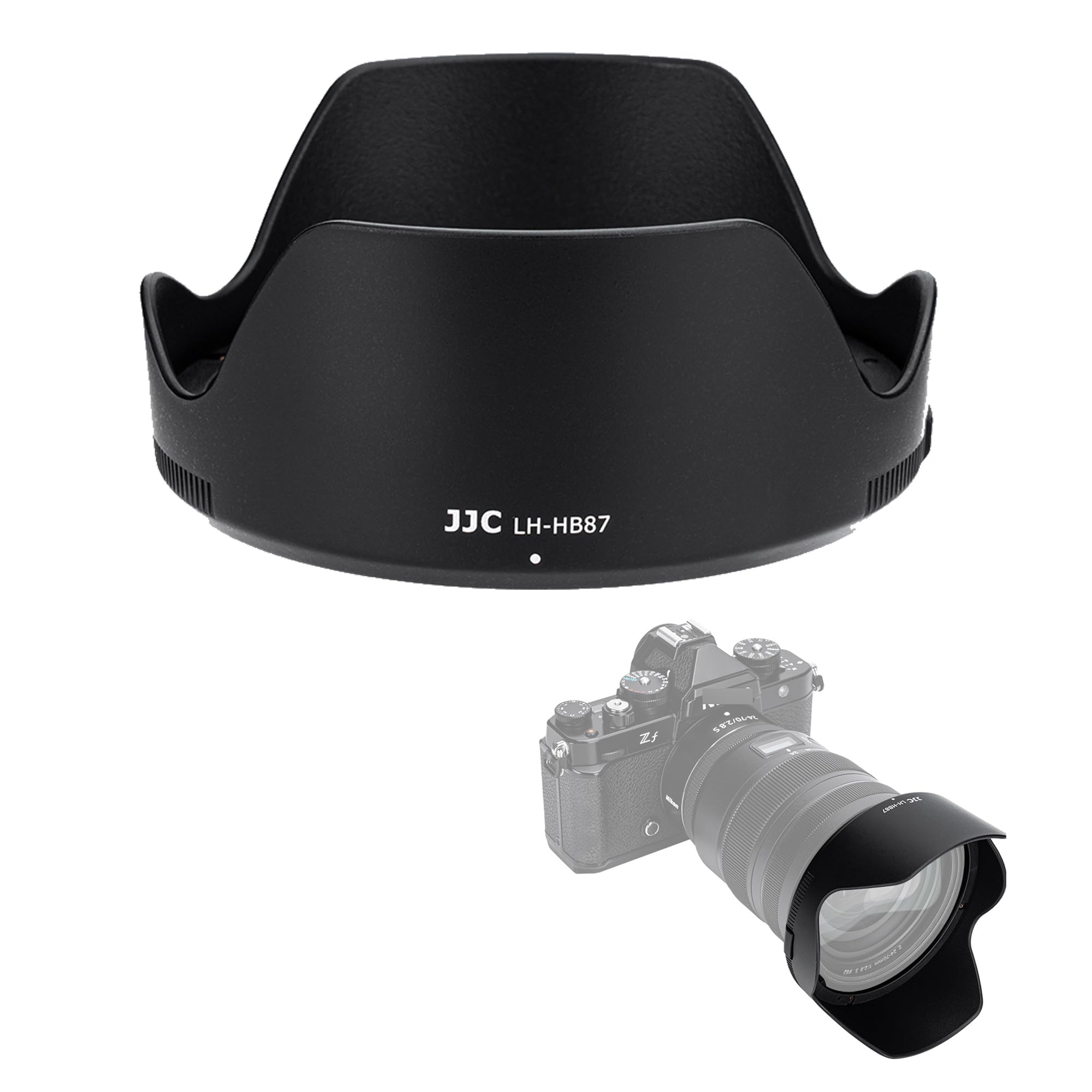 JJC HB-87 Bayonet Reversible Lens Hood Shade for Nikon Nikkor Z 24-70mm f/2.8 S Lens, Replaces Nikon HB-87 Lens Hood, Allows to Attach 82mm Filter &