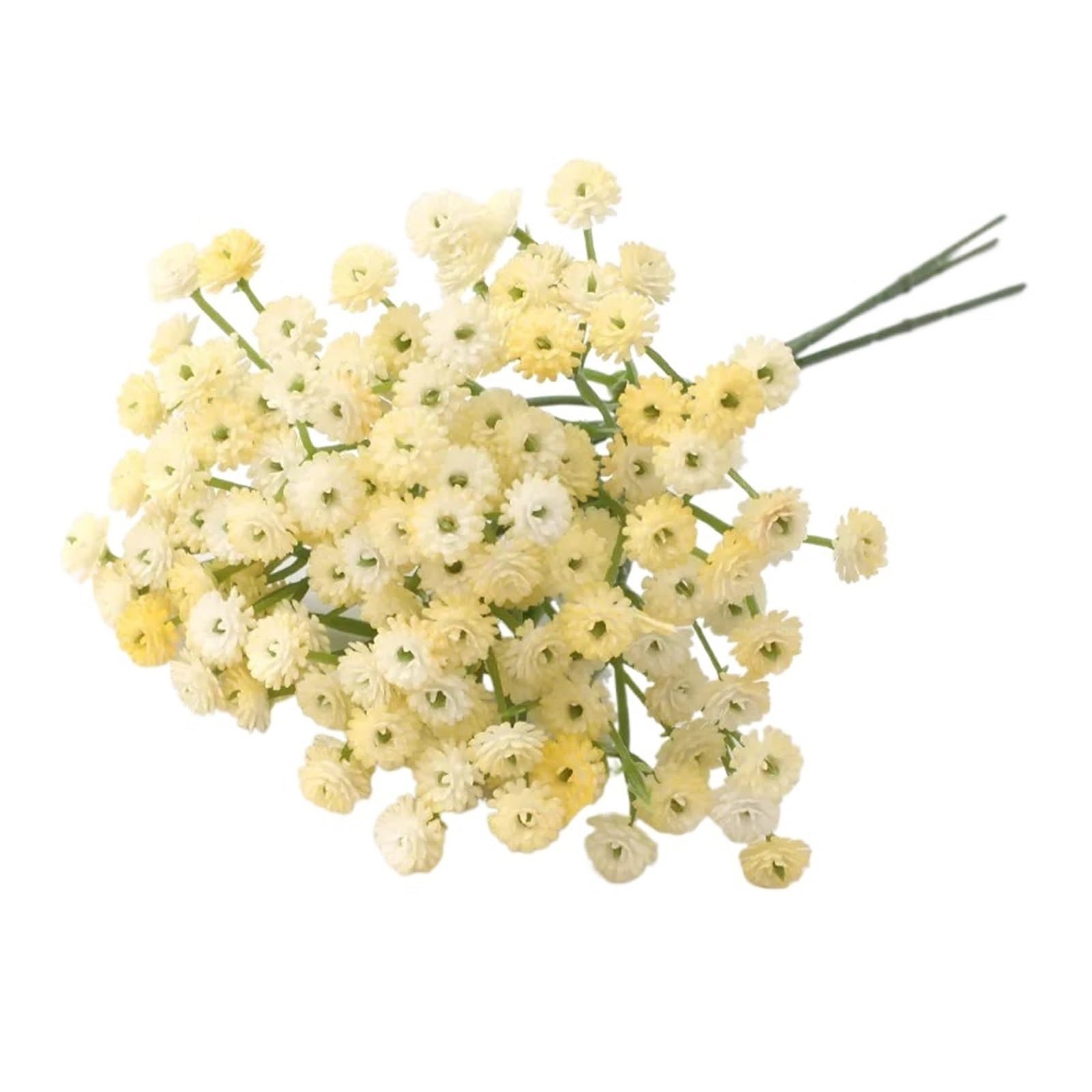 WJIAYAO dried gypsophila flowers 3pcs White Baby Breath Artificial Flowers Fake Gypsophila Faux Plants for Wedding Garland Wreath Crown Flower Bonquet DIY Flores(YELLOW)