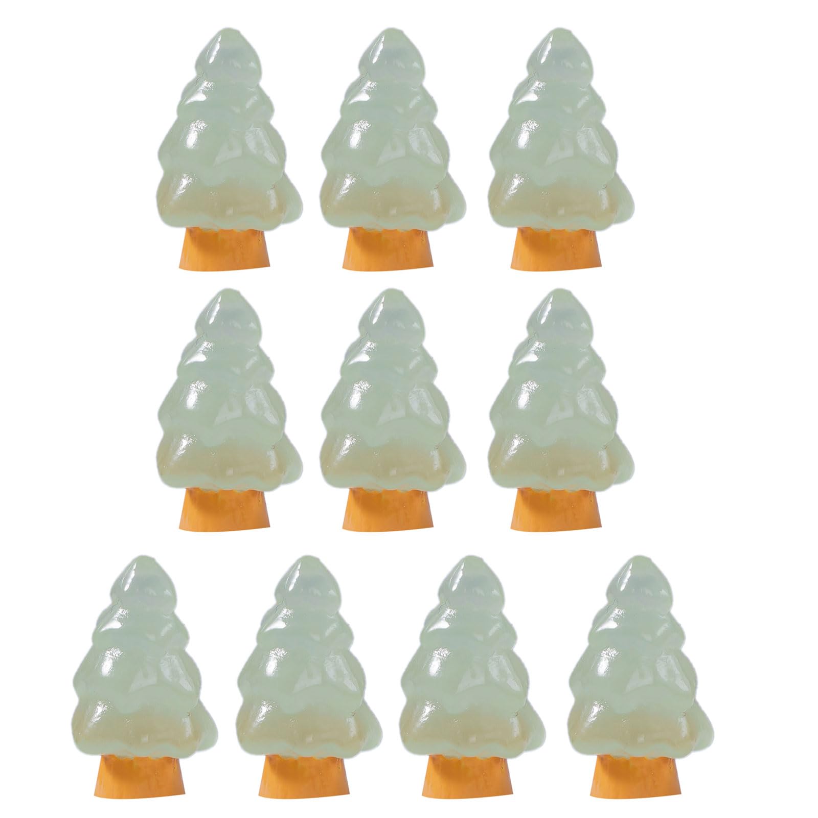 10 Pcs Christmas Tree Pendants Glow Charm Resin Miniature Pendant For Necklaces Jewelry Making
