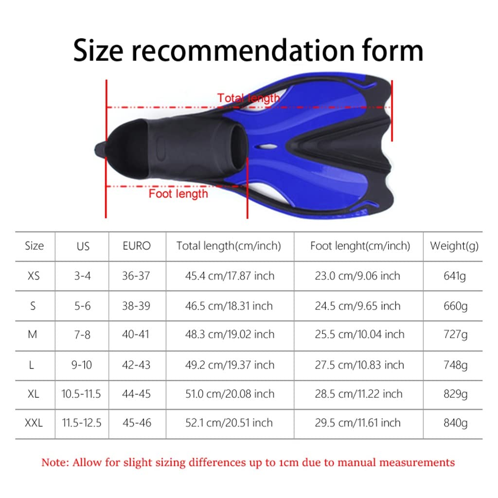 Pinne da Nuoto for Adulti, Pinne da Snorkeling, Pinne da Sub for Bambini, Attrezzatura da Nuoto for Principianti, Pinne Portatili for Adulti