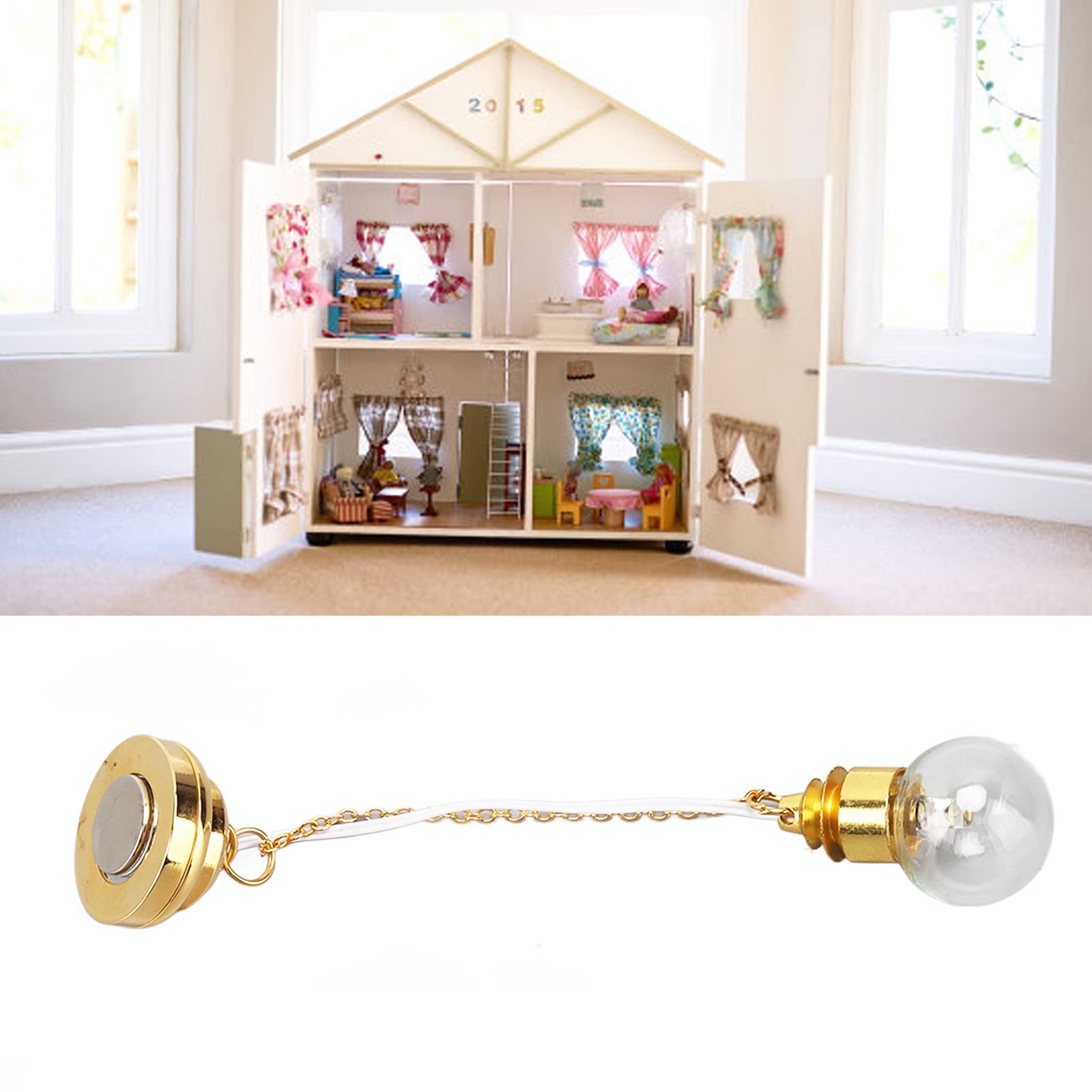 Lundby Set De 2 Luces Para Casa De Muñecas – Lámpara De Techo LED Y Lámpara De Pie, Funcionan Con Pilas CR2032, Escala 1:18