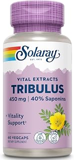 SOLARAY Guaranteed Potency Tribulus Fruit Extract, Veg Cap (Btl-Plastic) 450mg | 60ct | Tribulus Terrestris for Men and Women, with Herbal Support, Vegan & Lab Verified