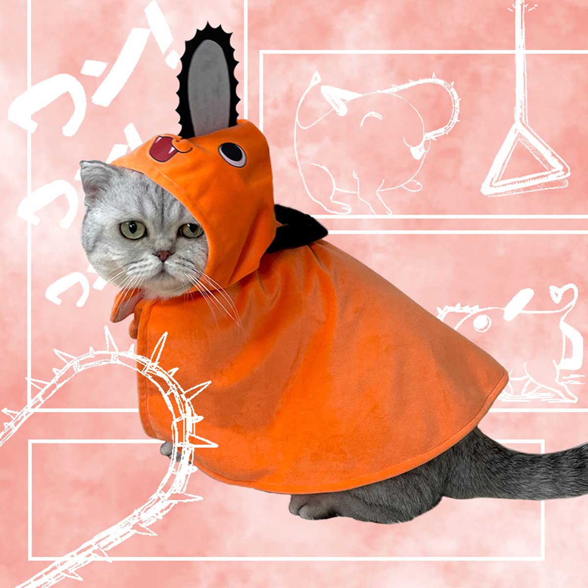 Amazon | チェンソーマン ポチタ ペット 猫 犬マント コスプレ 