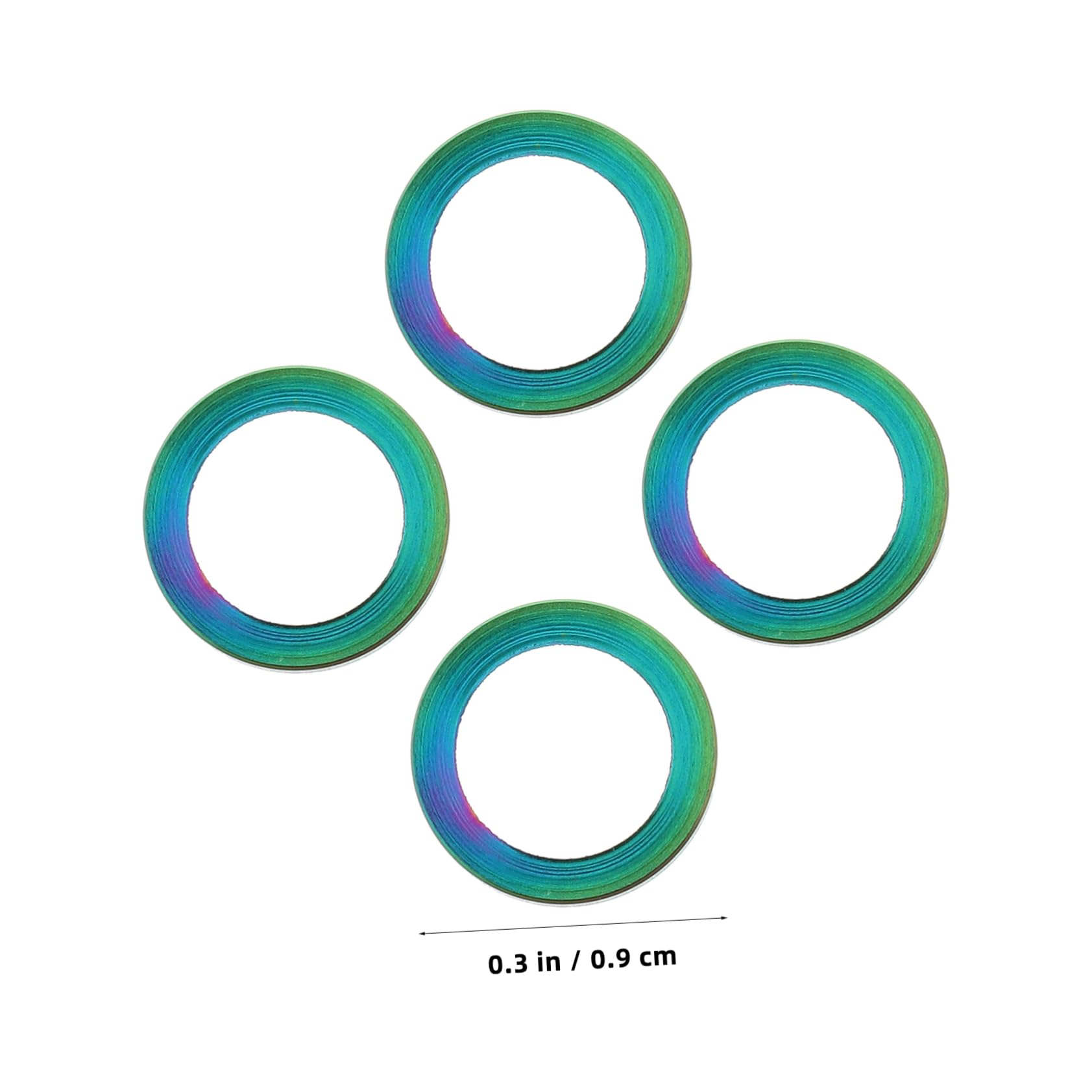 Totority 4pcs Heavy Duty Flat Washers for Bike Mounting Mountain Bike Part Aluminum Fork Stem Headset Spacers Bolt Washers Bicycle Spacers Kit