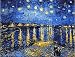 Diy oil painting, paint by number kit- Rhone under the starry night 16*20 inch.