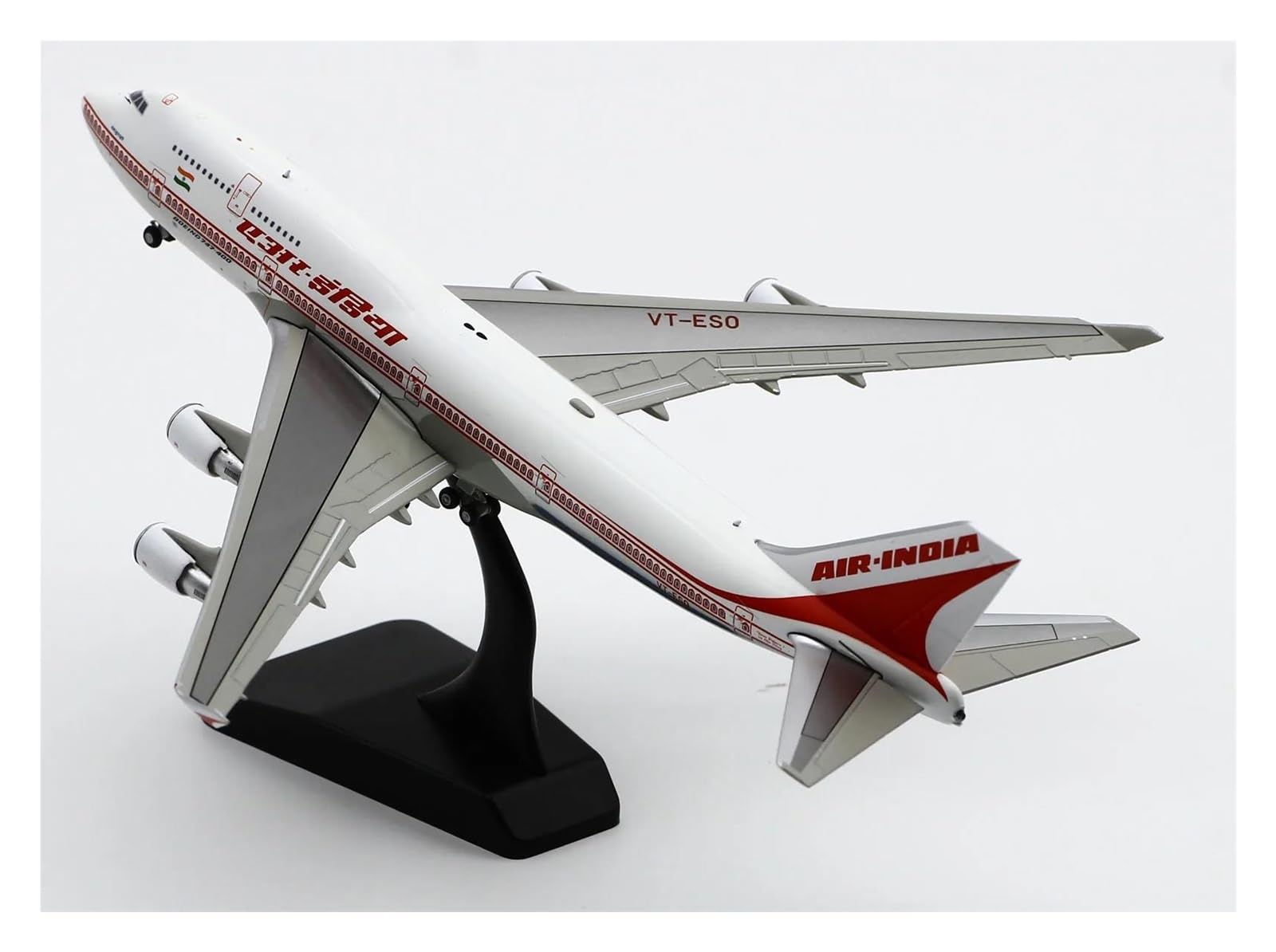 CLMJHG Modelo Irplane Avión de Juguete Modelo XX40033 alas 1:400 Air India Pulido Boeing B747-400 Modelo de avión Fundido a presión VT-ESO con Soporte