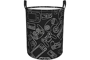 Black Game Controller Laundry Hamper: Ultimate Gaming Storage Solution