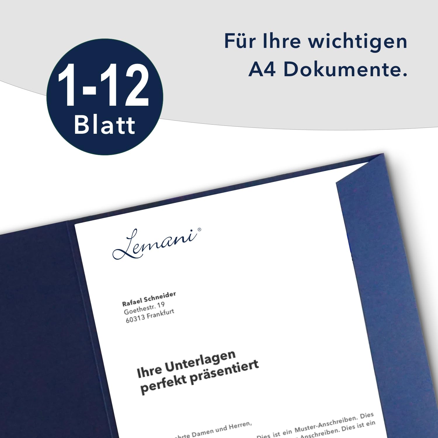 Carpeta de presentación A4 en azul marino (20 unidades) – Cartón premium muy estable de 375 g/m² – directamente del fabricante STRATAG – Carpeta de documentos carpeta A4 carpeta de papel carpeta de