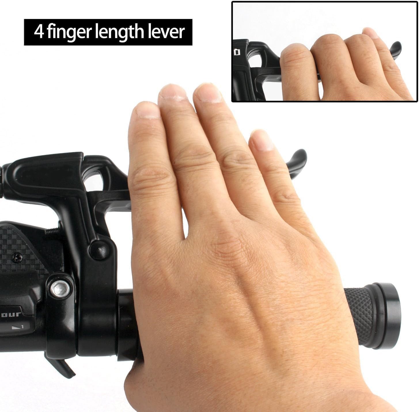 CYSKY Leviers de frein 1 paire de poignées de freins de vélo de montagne, diamètre de 4,2 cm pour la plupart des vélos, vélos de route, VTT, BMX, cyclisme (alliage d'aluminium)