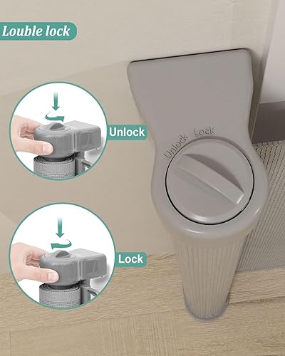 Miniatura 6 de Puertas retráctiles mejoradas para bebés de 71 pulgadas con diseño de tira reforzada para evitar que se arrastren, puerta retráctil de 34 pulgadas