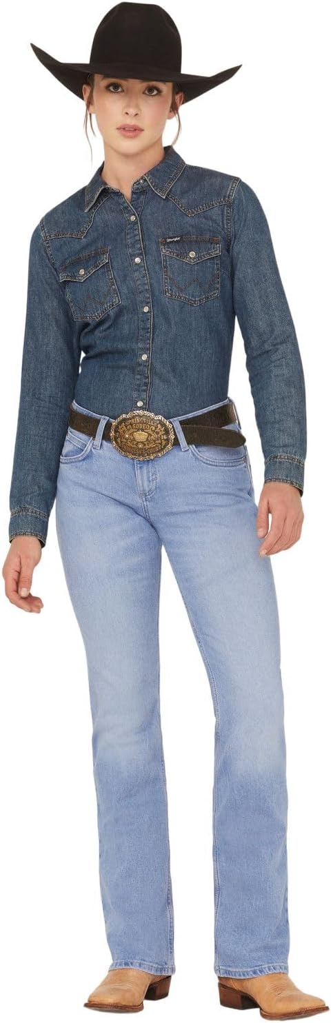 Wrangler Women's Retro Kai Light Wash Mid Rise Bootcut Stretch Denim Jeans - 112359358 27W x 32L