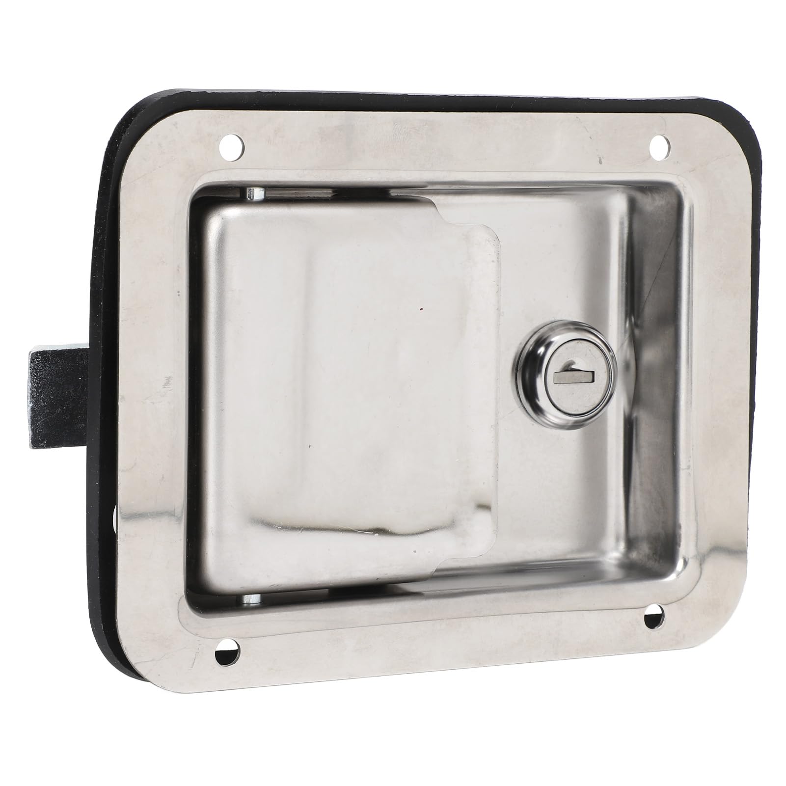 Generic Cerradura con Manija de Paleta de Montaje Empotrado de Acero Inoxidable 304 con Llaves Caja de Herramientas Segura Gabinete para Vehículos Recreativos Diseño Resistente Al óxido para Paneles