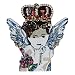 mbroidery Sequins Fashion Crown Angel Fabric Back Patches Wing Crown Motif Applique for Clothes Decorated DIY Sewing 1piece