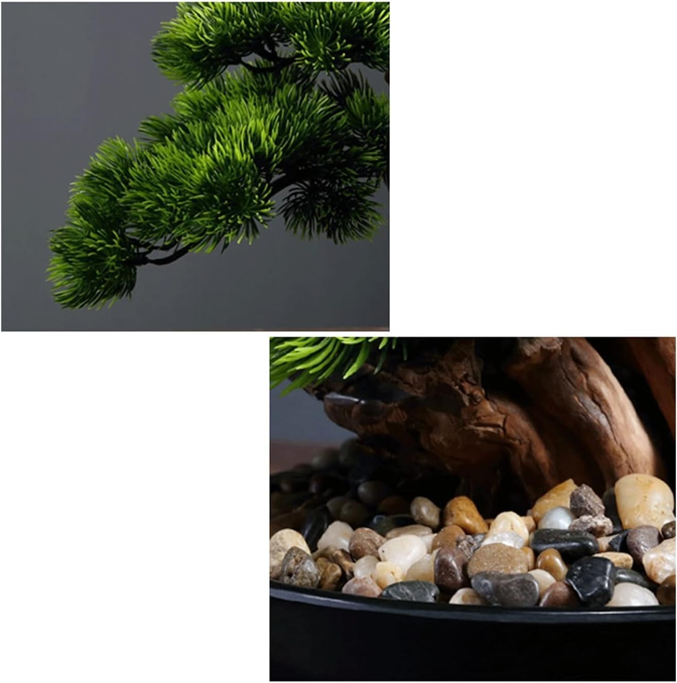 Bonsai artificiale, 43 cm, bonsai artificiale, realistico, decorazione in vaso per esposizione da scrivania