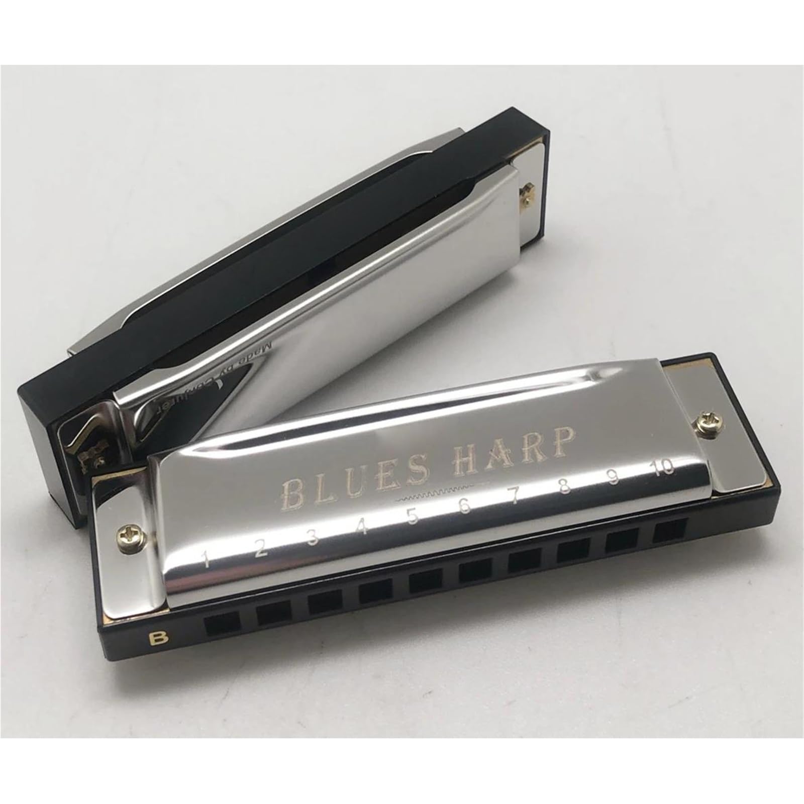 Armoniche a bocca Set Di Armonica Diatonica 10 Fori Blues Harp Mouth Organ 7 Per Adulti Band Player(D Tone)