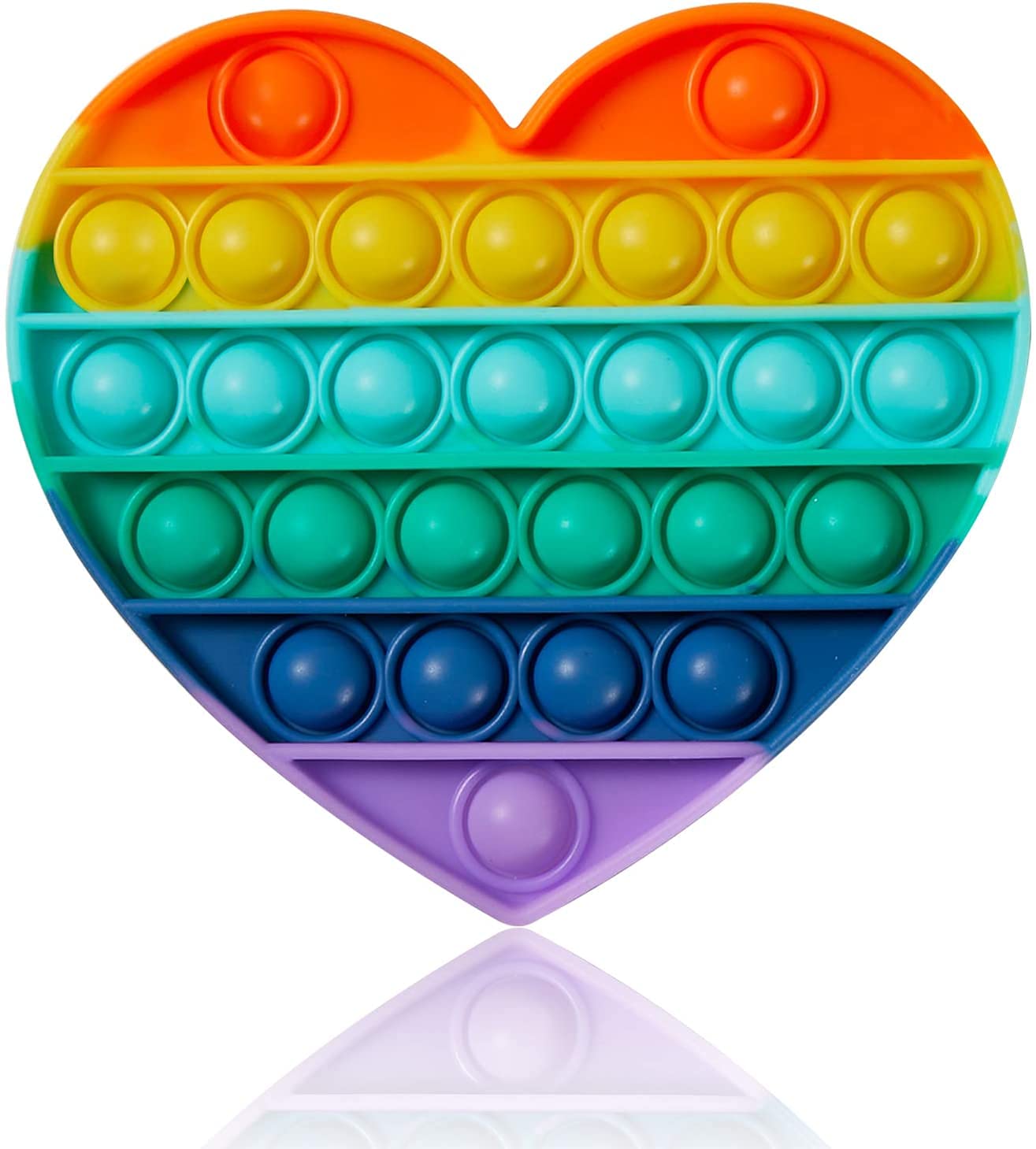 OBERLO Pop It Fidget Toys,Push Pop Bubble Fidget Sensory Toy,Autism Special Needs Silicone Stress Relief Toy,Great Fidget Toy Sensory Toys Novelty Gifts for Girls Boys Kids Adults (=Heart=) (B09FSY2TJ6) Amazon Price History, Amazon Price Tracker
