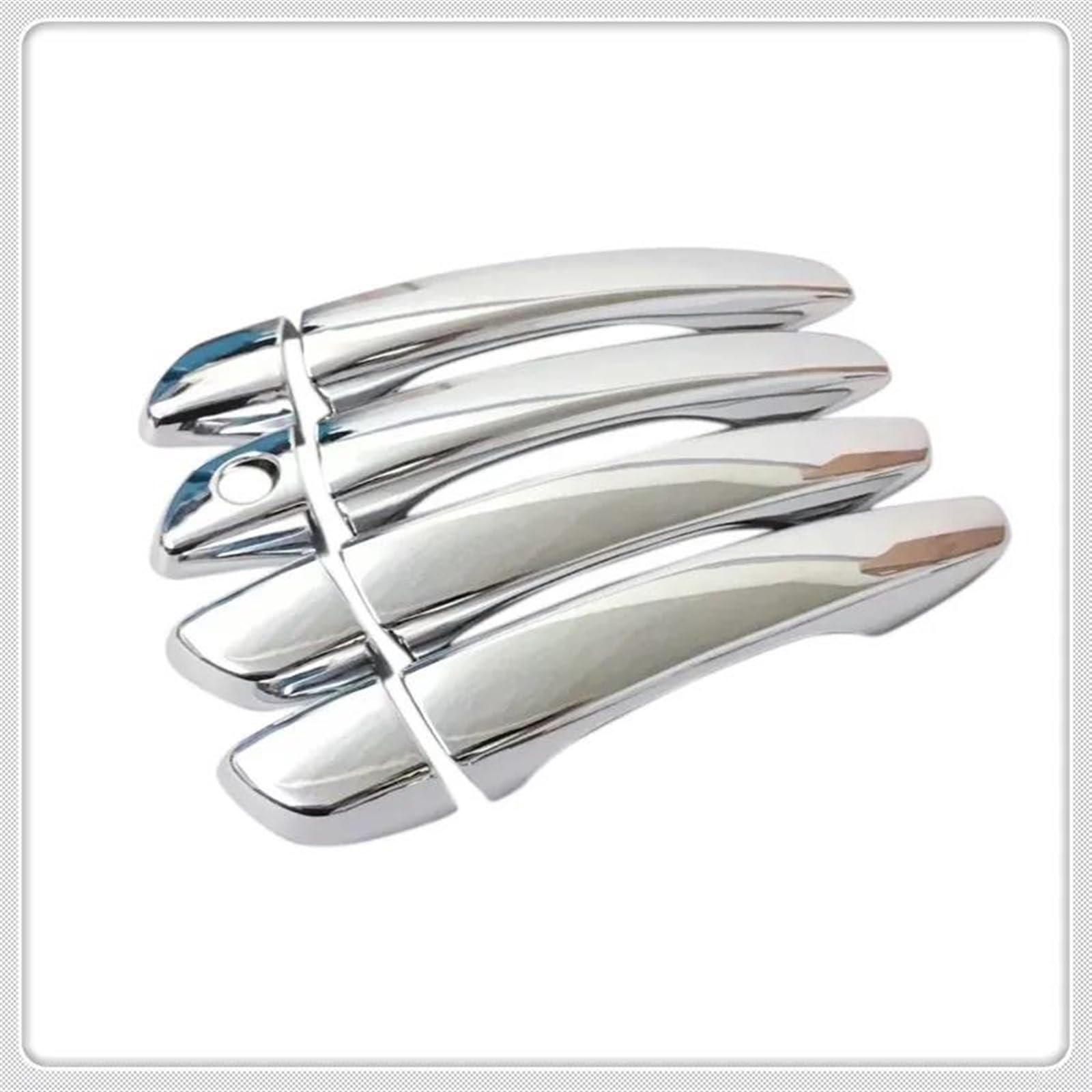 Lzbzhb Ordinary Car Exterior Outsidedoor Handle For Peugeot For 3008 5008 Gt 2017-2023 508 2019-2023 Chrome Exterior Si Door Handles Panel Cover Trim Car Styling(Ordinary)