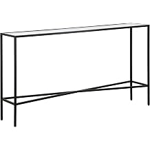 Henn&Hart 55" Industrial Console Table, Sofa Table, Black