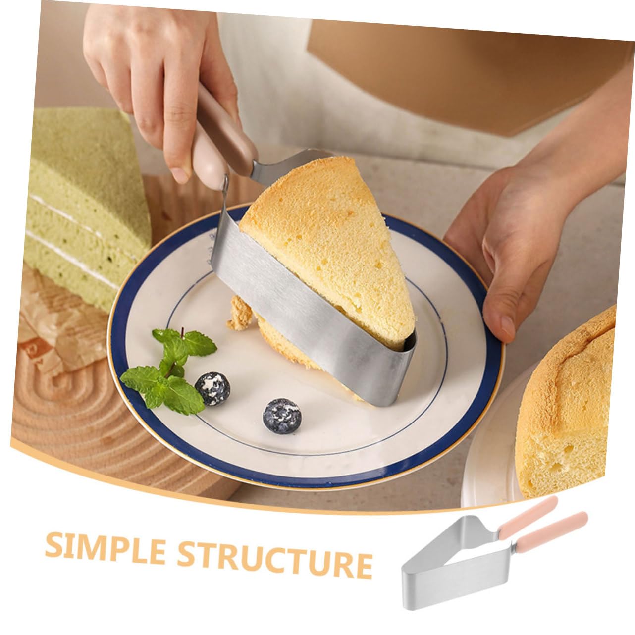 4 stks RVS Cake Server Pie Cake Mes Set met Fijne Gekartelde Edge, Pizza Cut Cake Pizza Taart Server voor Keuken, Dagelijkse Feesten, Bruiloften ( Goud/Zwart/Kleur/Zilver