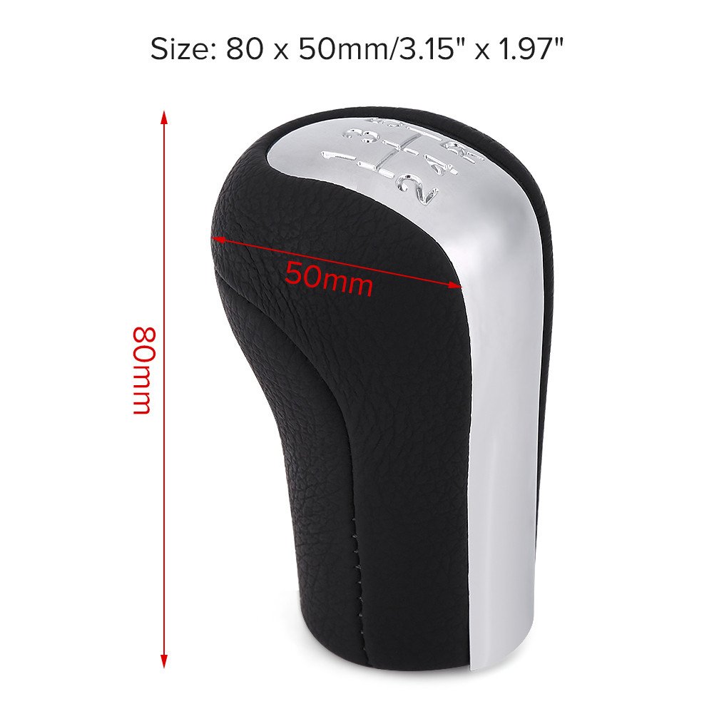 Qiilu 5 Speed Car Gear Shift Shifter Knob Stick Head For Toyota Corolla/ Verso/RAV4/Aygo