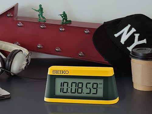 Miniatura 5 de SEIKO Reloj despertador moderno maratón, negro