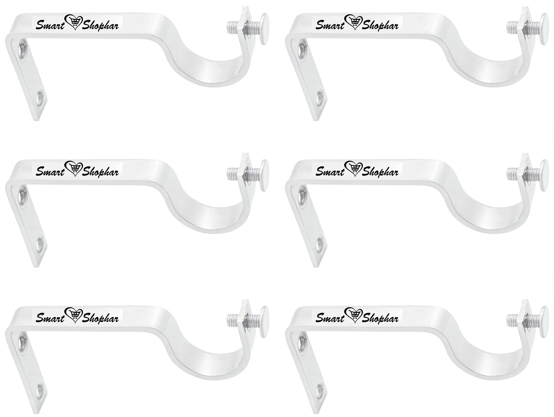 Stainless Steel Curtain Brackets - Pack of 10 -7 Stainless Steel Curtain Brackets - Pack of 10 -7